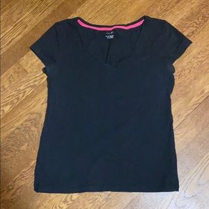 Black exercise shirt